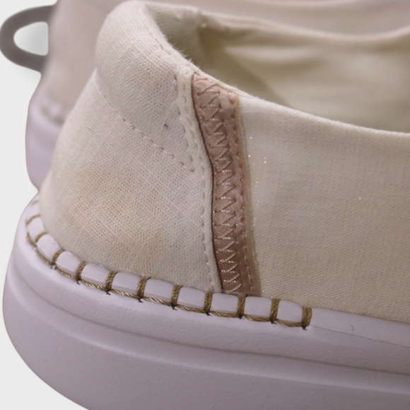 Hey Dude Wendy Rise Spark White Shoes US Women's 8 EU 39 Shimmer New With BOX - Picture 6 of 8